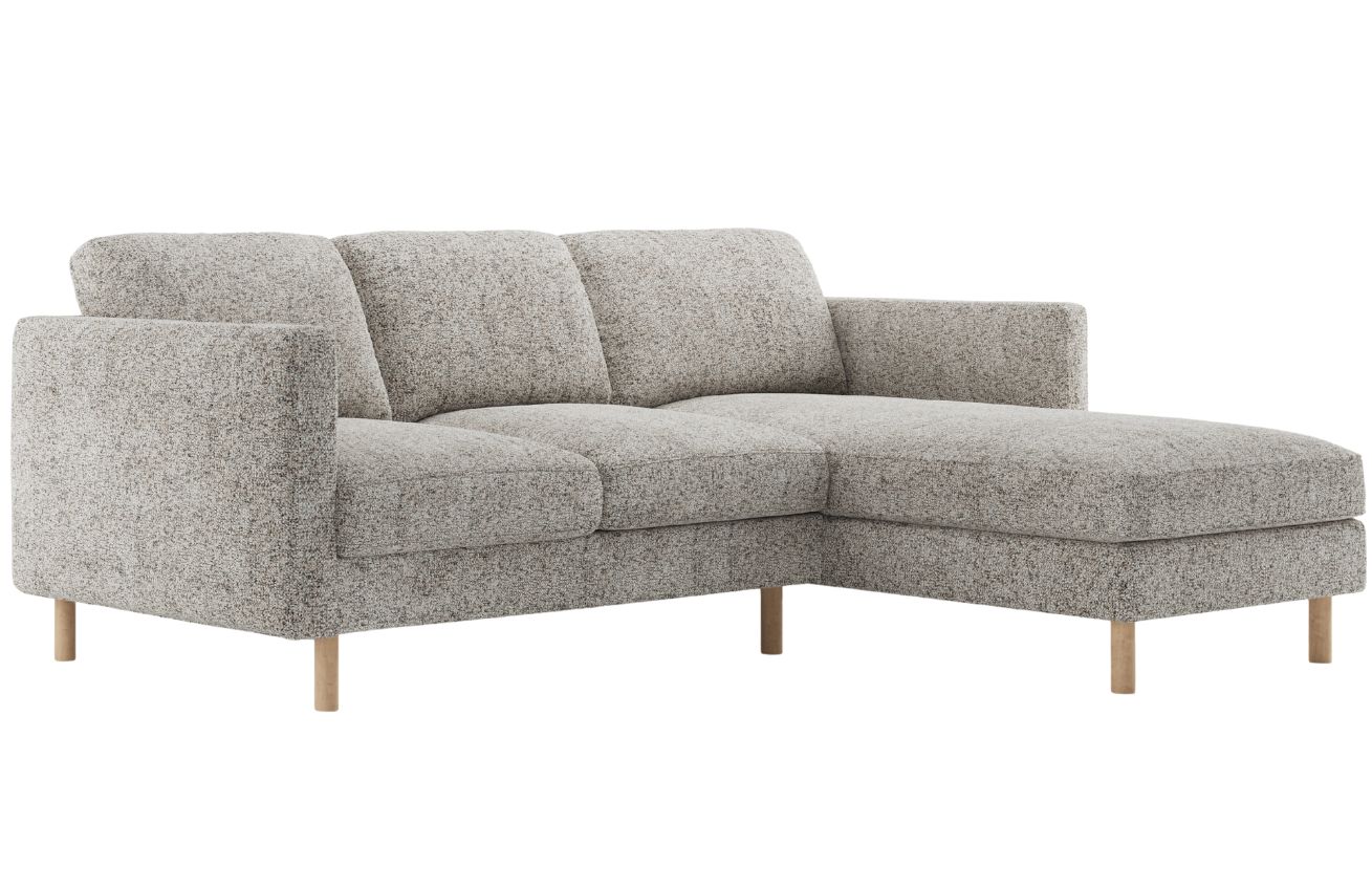 Micadoni Béžovošedá rohová pohovka Eden 250 cm