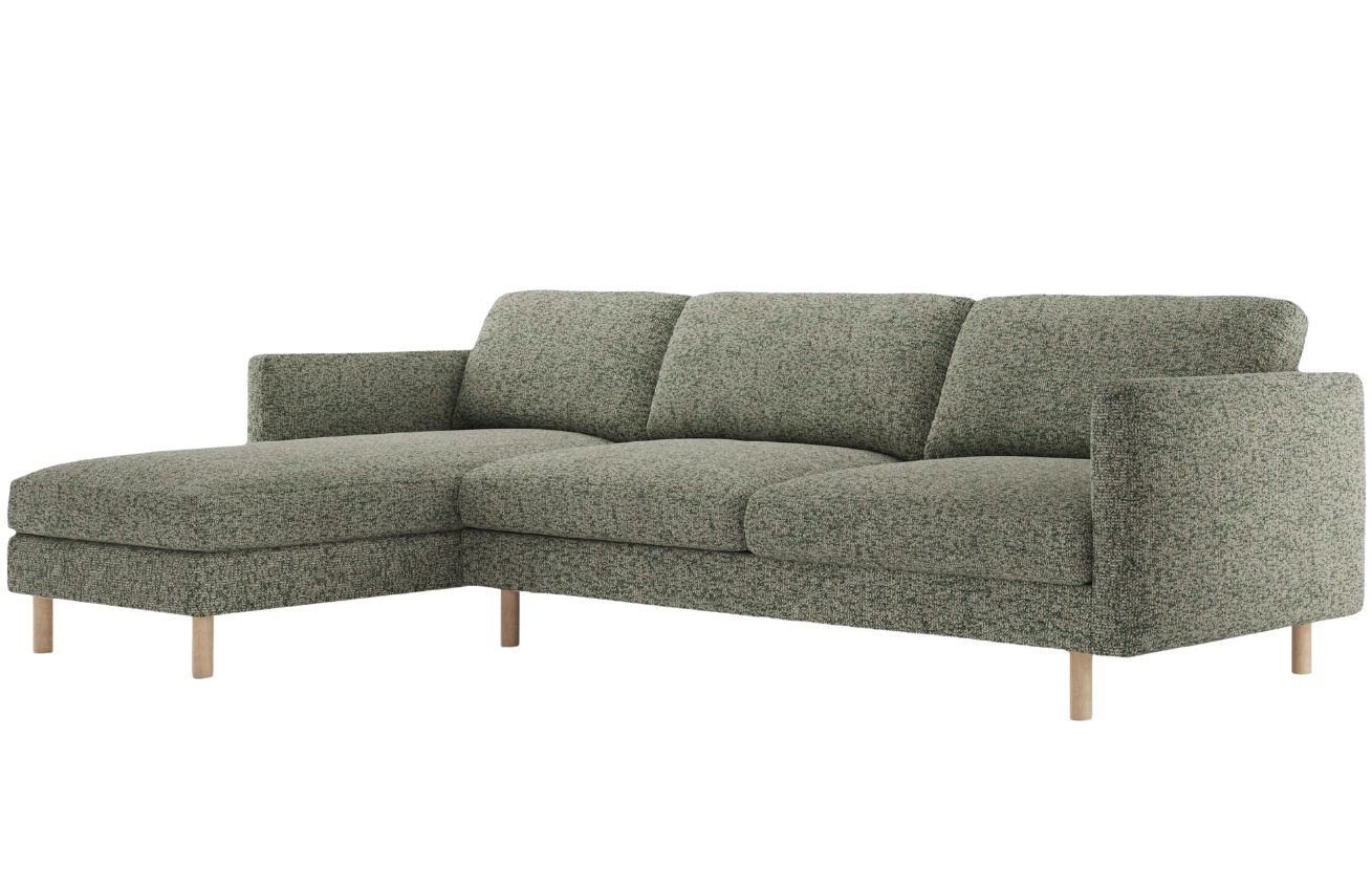 Micadoni Zelená rohová pohovka Eden 286 cm