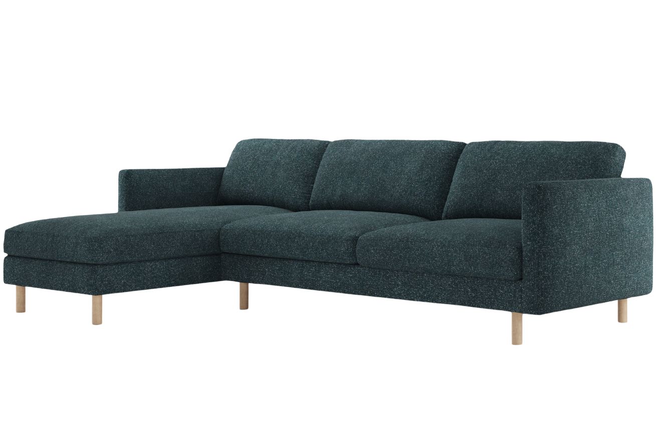 Micadoni Modrá rohová pohovka Eden 286 cm