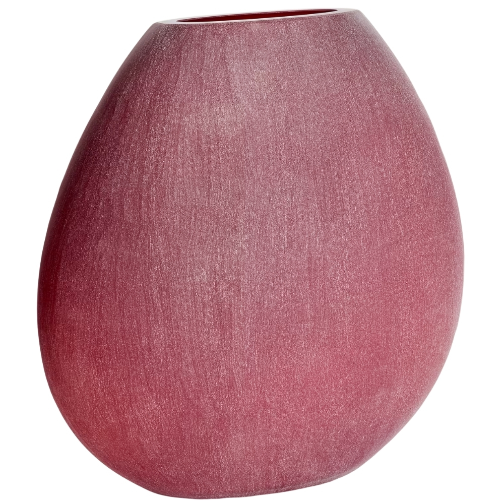 Kave Home Červená skleněná váza Rovena 43