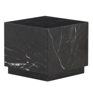 Kave Home Černý mramorový odkládací stolek Sorein 40 x 40 cm