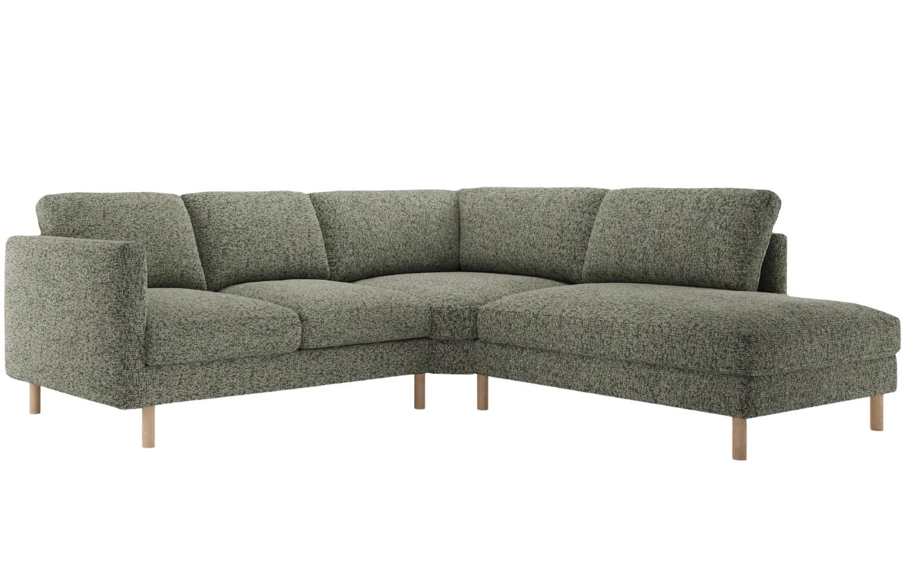 Micadoni Zelená rohová pohovka Eden 267 cm