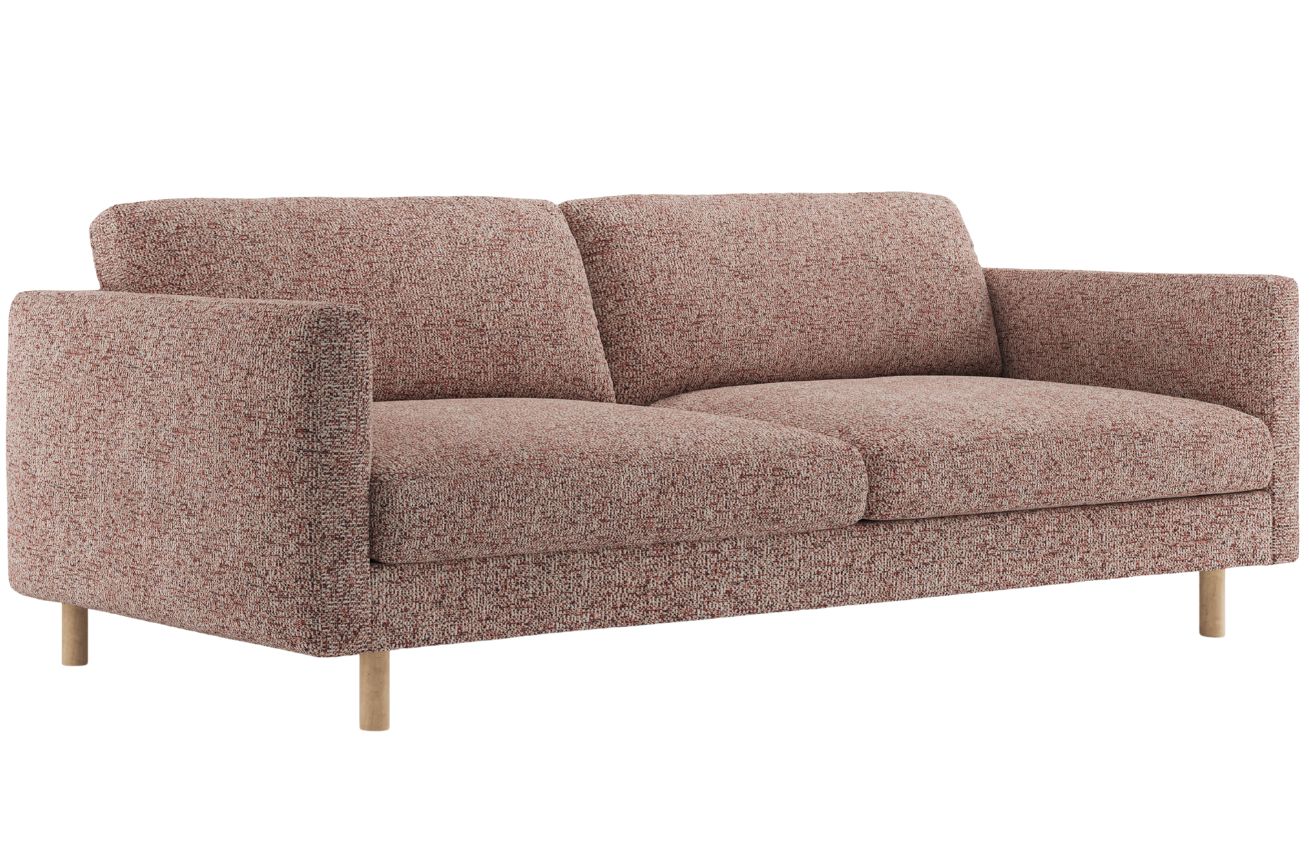 Micadoni Růžová čtyřmístná pohovka Eden 209 cm