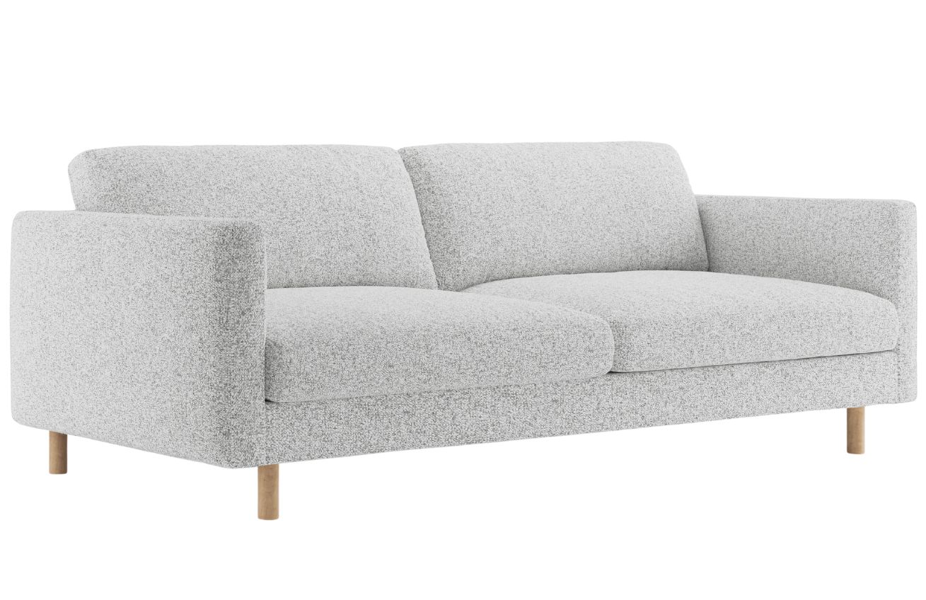 Micadoni Šedá čtyřmístná pohovka Eden 209 cm