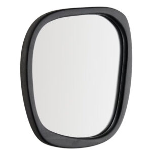 Kave Home Černé dřevěné závěsné zrcadlo Alura 47 x 45