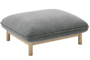 Micadoni Tmavě šedá podnožka Ada 80 x 65 cm