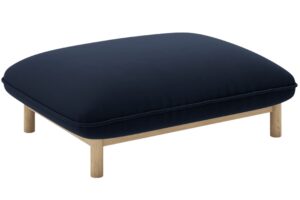 Micadoni Královsky modrá sametová podnožka Ada 95 x 65 cm