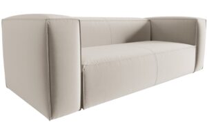 Cosmopolitan Design Světle béžová sametová trojmístná pohovka Mackay 200 cm