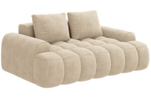 Cosmopolitan Design Světle béžová sametová dvoumístná pohovka Linz 175 cm