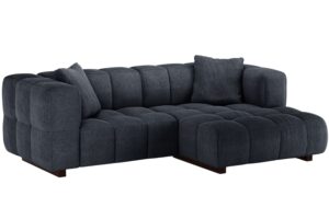 Micadoni Tmavě modrá rozkládací pohovka Puma 260 cm