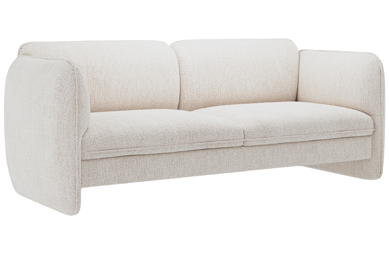 Micadoni Světle béžová trojmístná pohovka Georgia 204 cm