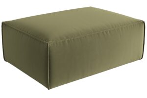 Cosmopolitan Design Zelená sametová podnožka Mackay 100 x 69 cm