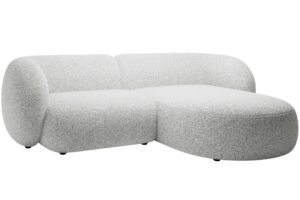 Micadoni Světle šedá rohová pohovka Kate 255 cm