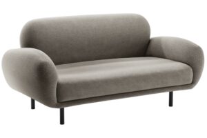 Micadoni Šedá bouclé dvoumístná pohovka Poppy 148 cm