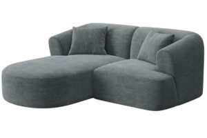 Cosmopolitan Design Šedá manšestrová rohová pohovka Campi 180 cm