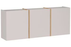 Germania Krémově bílá závěsná skříňka Libbiano Plus 138 x 55 cm s dubovým dekorem