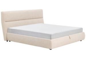 Kave Home Béžová dvoulůžková postel Dafra 180 x 200 cm s úložným prostorem