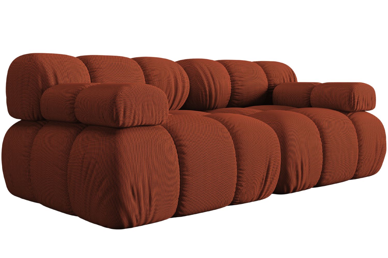 Micadoni Terakotově oranžová dvoumístná pohovka Bellis 188 cm