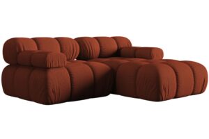 Micadoni Terakotově oranžová rohová pohovka Bellis 188 cm