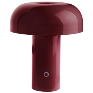 Jotex Tmavě červená kovová nabíjecí stolní LED lampa RAGGE