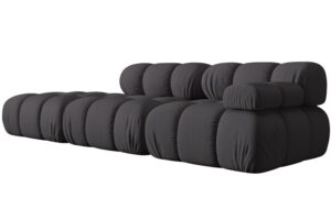 Micadoni Šedá čtyřmístná pohovka Bellis 282 cm