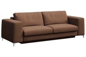 Rodier Hnědá sametová rozkládací pohovka Rene 256 cm