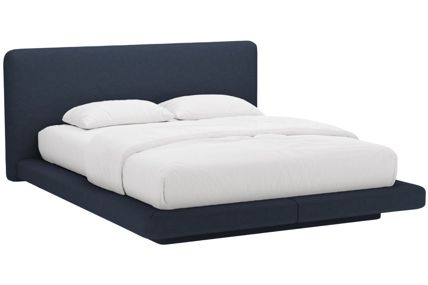 Micadoni Královsky modrá dvoulůžková postel Linea 140 x 200 cm