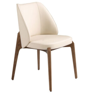 Angel Cerdá Krémová koženková jídelní židle No. 4207
