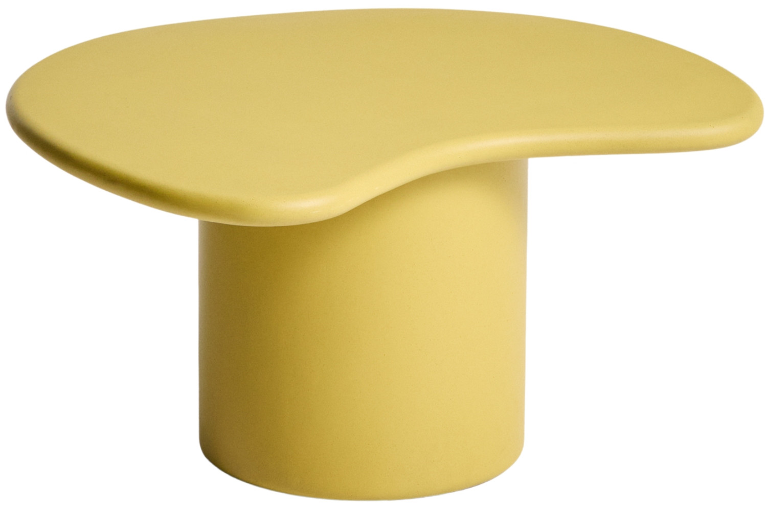 Kave Home Žlutý cementový zahradní stolek Macarella 83 x 77 cm
