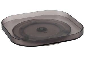 YAMAZAKI Kouřově šedý plastový otočný úložný organizér Tower 20 x 20 cm