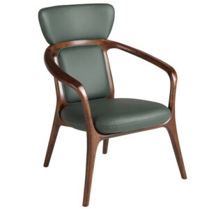 Angel Cerdá Zelené koženkové křeslo No. 5180