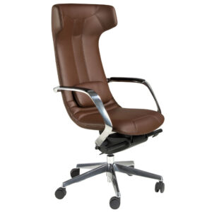Angel Cerdá Hnědá koženková kancelářská židle No. 4216