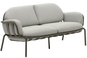 Kave Home Šedo-zelená zahradní pohovka Joncols 164 cm