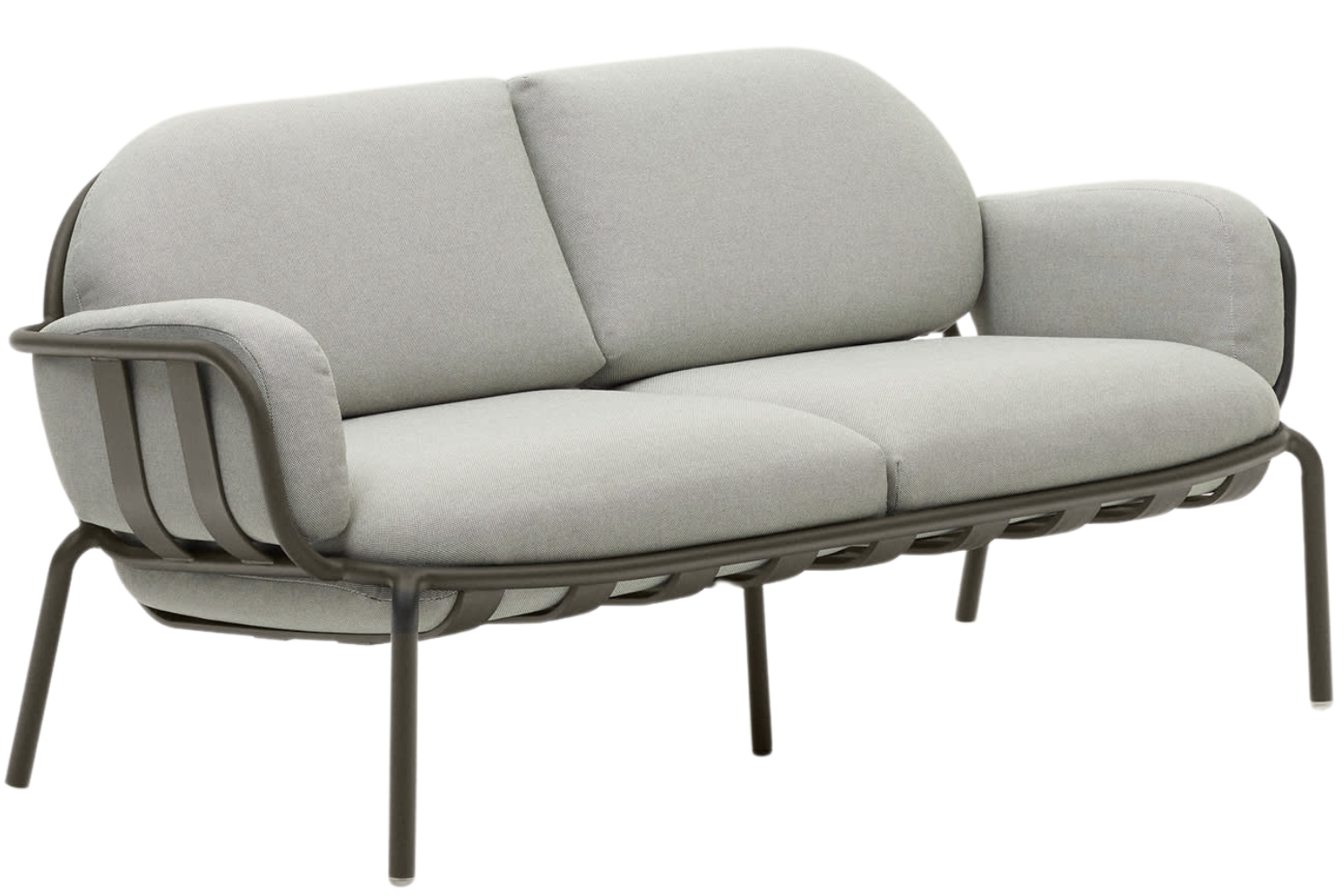 Kave Home Šedo-zelená zahradní pohovka Joncols 164 cm