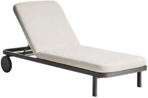 Kave Home Béžovo-šedé hliníkové zahradní lehátko Kionia