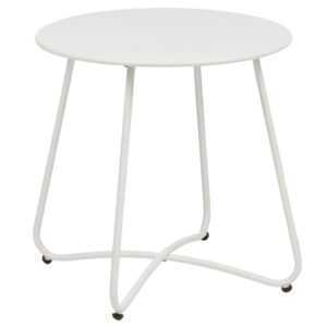 Bizzotto Bílý kovový zahradní stolek Austin ø 45 cm