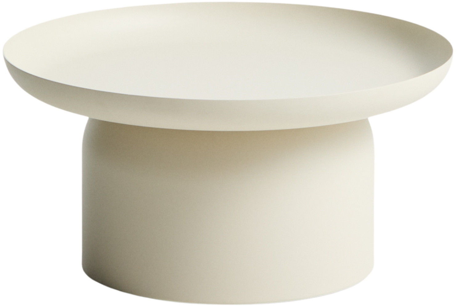 Kave Home Krémový kovový zahradní stolek Arcola Ø 70 cm