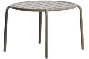 Kave Home Béžový kovový zahradní stolek Joncols 60 cm