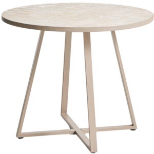 Kave Home Béžový zahradní bistro stolek Tella Ø 90 cm