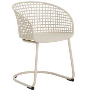 Kave Home Krémová plastová zahradní židle Tenaro