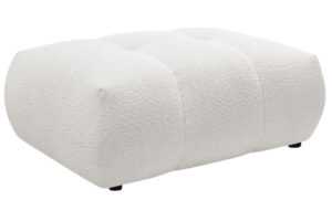 Bobochic Paris Bílá bouclé podnožka Fuji 112 x 80 cm