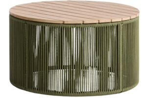 Kave Home Zelený zahradní stolek Dandara 70 cm