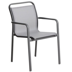 Kave Home Šedá hliníková zahradní židle Luri