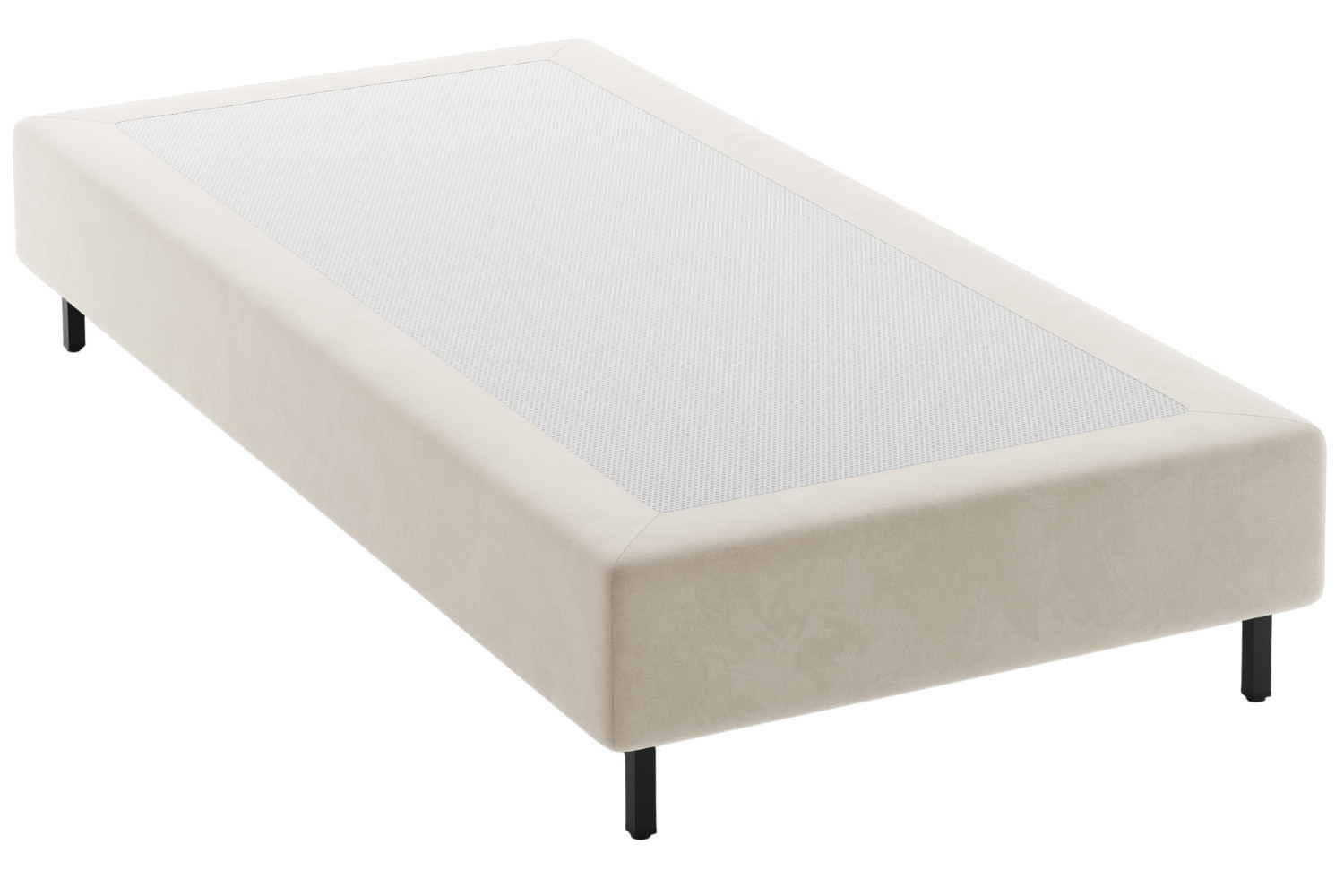 Micadoni Světle béžová sametová jednolůžková postel Whale 90 x 200 cm