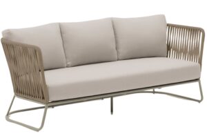 Kave Home Béžová kovová zahradní pohovka Saconca 189 cm