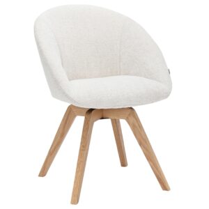 Micadoni Bílá otočná jídelní židle Ona