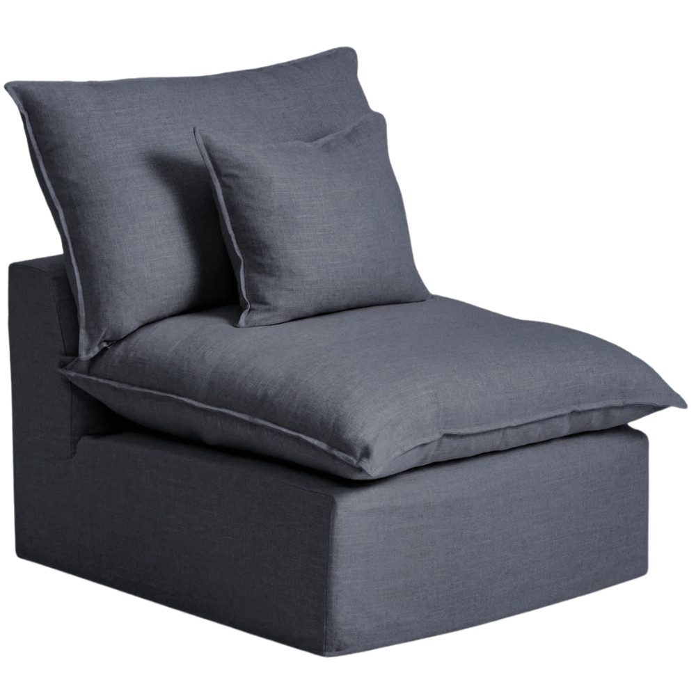 Kave Home Tmavě šedé křeslo Aranela 90 cm s odnímatelným potahem