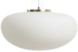 Kave Home Opálově bílé skleněné závěsné světlo Ardali Ø 50 cm