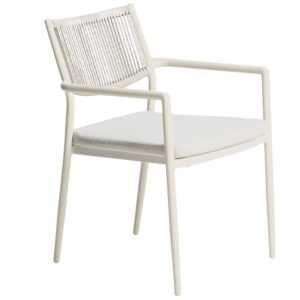 Kave Home Krémová kovová zahradní židle Argasi