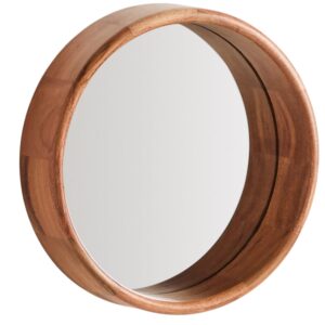 Kave Home Dřevěné závěsné zrcadlo Berale Ø 31 cm